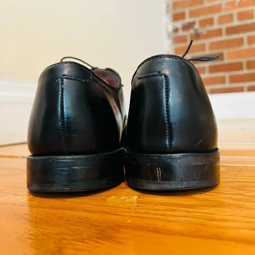 Allen Edmonds Park Avenue Cap Toe Black Lace-Up Oxfords Size 12 D